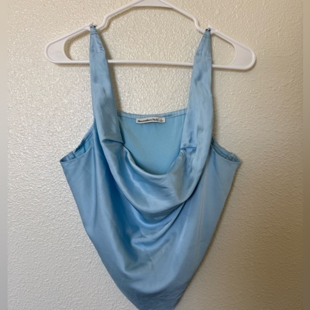 Abercrombie & Fitch Satin Cowl Neck Top Large